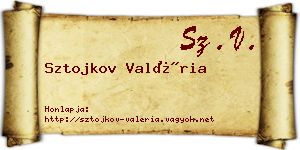 Sztojkov Valéria névjegykártya